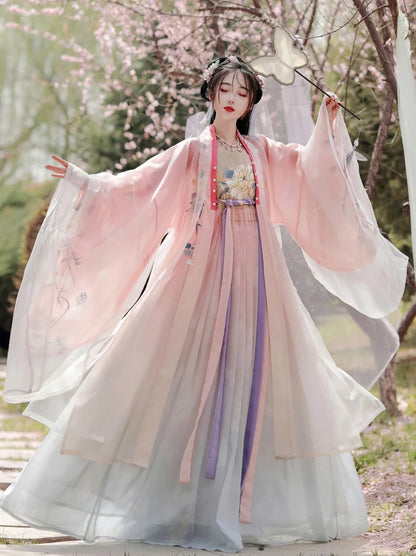 Immerse yourself in the vibrant allure of the Tang Dynasty with our Dynamic Hezi Qun, Vibrant Peach—an ensemble paying tribute to an era when style mirrored societal shifts. Influenced by Yang Guifei, this Tang Dynasty-inspired Qixiong Ruqun captures the historical trend, blending tradition with contemporary elegance. Step into the past with timeless influence, making a statement in style.