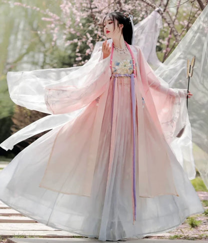 Immerse yourself in the vibrant allure of the Tang Dynasty with our Dynamic Hezi Qun, Vibrant Peach—an ensemble paying tribute to an era when style mirrored societal shifts. Influenced by Yang Guifei, this Tang Dynasty-inspired Qixiong Ruqun captures the historical trend, blending tradition with contemporary elegance. Step into the past with timeless influence, making a statement in style.