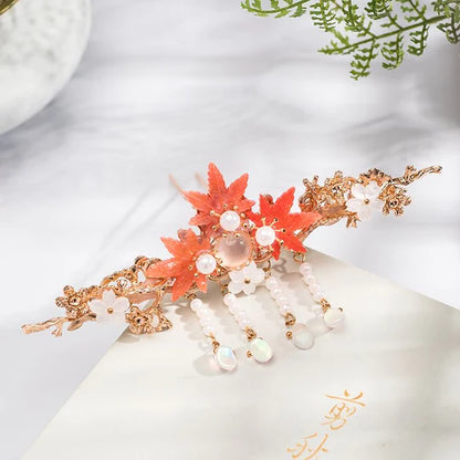 Elevate your style with the Hanfu Hairpin. This elegant accessory features a delicate design inspired by traditional Chinese fashion. With its intricate details and graceful charm, the Hanfu Hairpin adds a touch of sophistication to any hairstyle. Whether you&