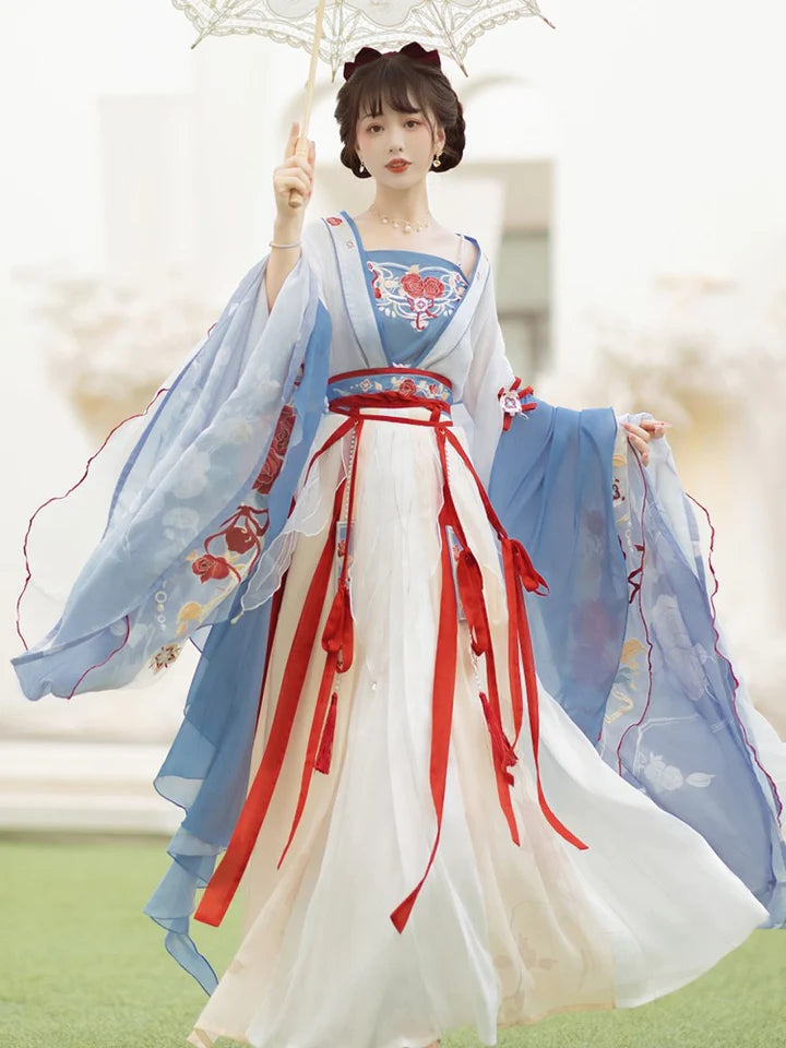 Experience the epitome of grace and style with the Pure Elegance Qiyao Ruqun from Moon Hanfu&