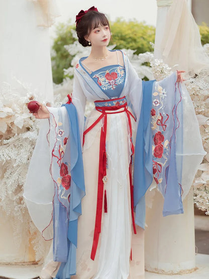 Experience the epitome of grace and style with the Pure Elegance Qiyao Ruqun from Moon Hanfu&