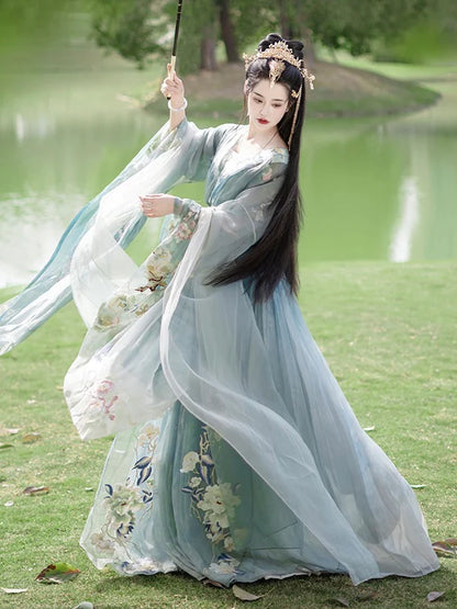 Experience regal grace with the Royal Diana Qiyao Ruqun from Moon Hanfu&