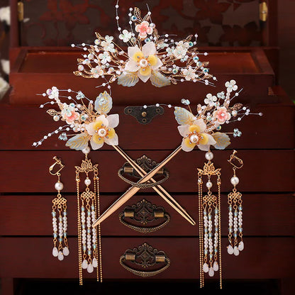 Gorgeous Hanfu Hair Accessories - Make a statement with these stunning hair accessories. Intricate craftsmanship and opulent design exude elegance and beauty. Perfect for special occasions, weddings, or adding glamour to your Hanfu ensemble.