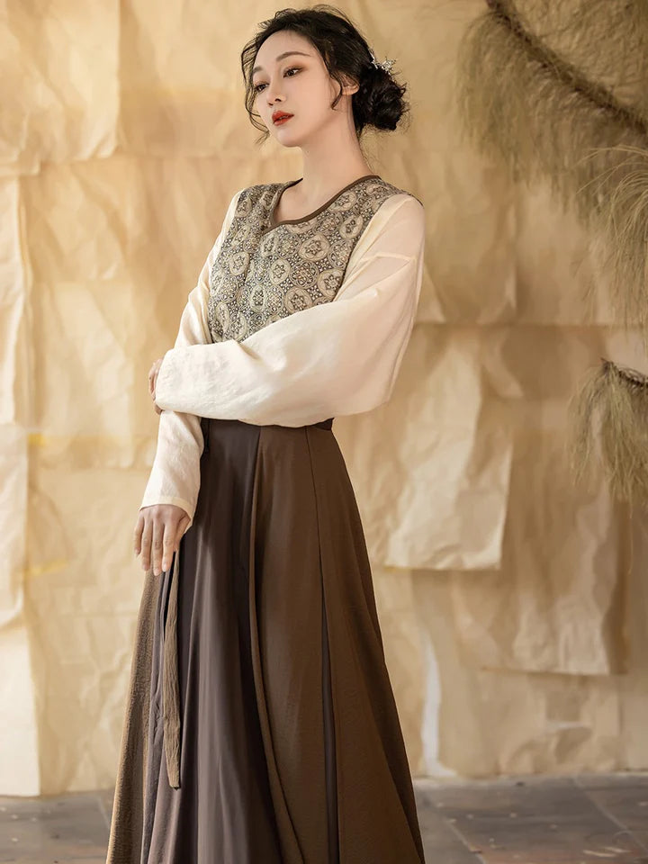 Discover the allure of Lovely Charm Hanfu, seamlessly blending the grace of ancient Chinese fashion with a modern twist. Embrace the timeless beauty and cultural richness in every stitch. Elevate your wardrobe with this captivating fusion of tradition and contemporary style.