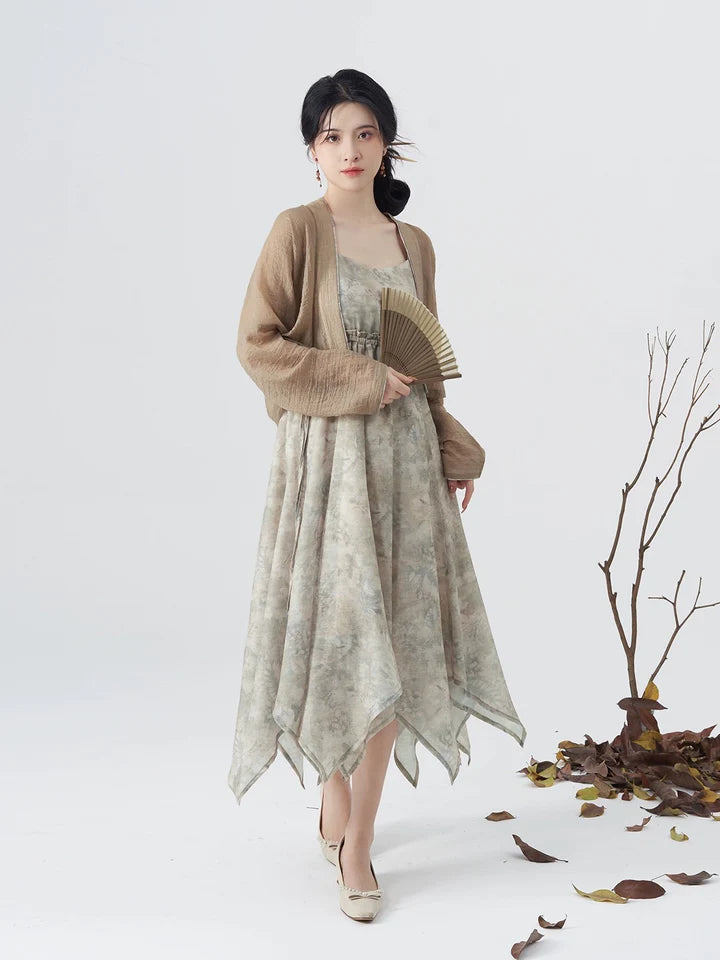 Indulge in the enchanting Whisper of Fall with this elegant Modern Hanfu—a harmonious blend of tradition and contemporary allure. Elevate your wardrobe with this captivating ensemble, embodying the timeless beauty of ancient Chinese fashion. The Whisper of Fall Hanfu invites you to rediscover grace and cultural richness, seamlessly blending tradition with a touch of modern sophistication.