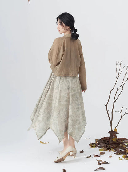 Indulge in the enchanting Whisper of Fall with this elegant Modern Hanfu—a harmonious blend of tradition and contemporary allure. Elevate your wardrobe with this captivating ensemble, embodying the timeless beauty of ancient Chinese fashion. The Whisper of Fall Hanfu invites you to rediscover grace and cultural richness, seamlessly blending tradition with a touch of modern sophistication.