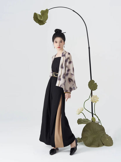 Indulge in the charm of Lovely Lotus Elegance Modern Hanfu—a seamless blend of tradition and contemporary allure. Elevate your wardrobe with this captivating ensemble, embodying the timeless beauty of ancient Chinese fashion. Lotus invites you to rediscover grace and cultural richness, seamlessly blending tradition with a touch of modern sophistication.