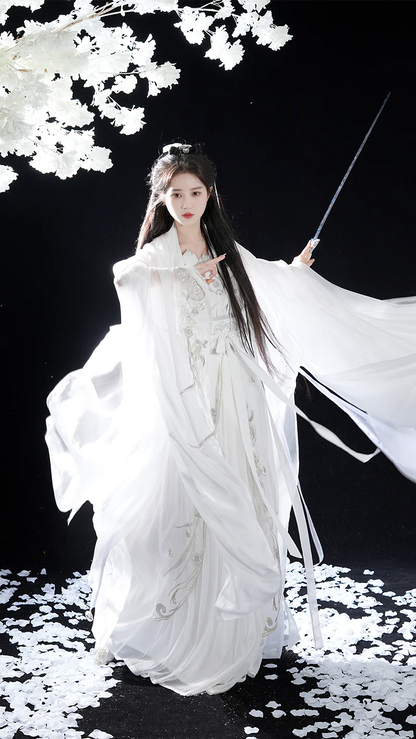 Immerse yourself in the allure of the Tang Dynasty with our Inviting Qiyao Ruqun, Cozy Camryn—an ensemble that pays homage to a bygone era when style reflected societal shifts. Influenced by Yang Guifei, this Tang Dynasty-inspired Qixiong Ruqun captures historical trends, merging tradition with contemporary elegance. Step out in style, embracing the timeless influence of centuries past.