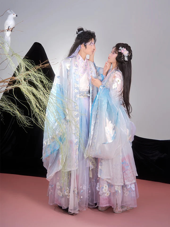 Step into eternal beauty with the Eternal Beauty Jiaoling Ruqun, a captivating addition to Moon Hanfu&