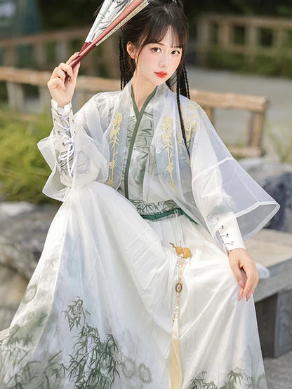 Illuminate your style with Radiant Sunying Jiaoling Ruqun, a captivating addition to Moon Hanfu&