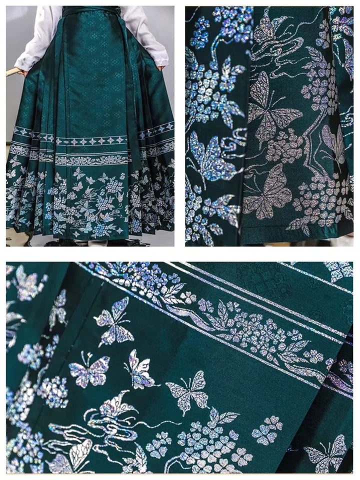 Embrace the Beauty of Blue with this elegant Mamian Skirt—a harmonious blend of tradition and contemporary allure. Elevate your wardrobe with this captivating ensemble, embodying the timeless beauty of Chinese fashion. The Beauty of Blue Mamian Skirt invites you to rediscover grace and cultural richness, seamlessly blending tradition with a touch of modern sophistication.