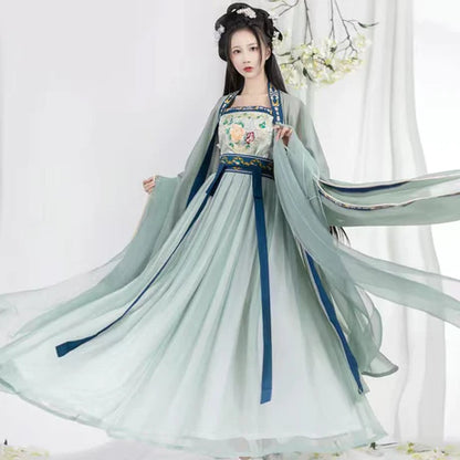 Immerse yourself in the grace of the Hezi Qun, beautifully captured in the Gracious Aurora ensemble. This captivating attire seamlessly blends tradition with a touch of contemporary charm. Step into the radiant allure of this outfit, embodying a gracious and timeless style that adds a touch of elegance to your wardrobe.