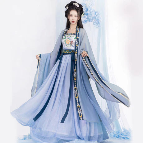 Immerse yourself in the grace of the Hezi Qun, beautifully captured in the Gracious Aurora ensemble. This captivating attire seamlessly blends tradition with a touch of contemporary charm. Step into the radiant allure of this outfit, embodying a gracious and timeless style that adds a touch of elegance to your wardrobe.