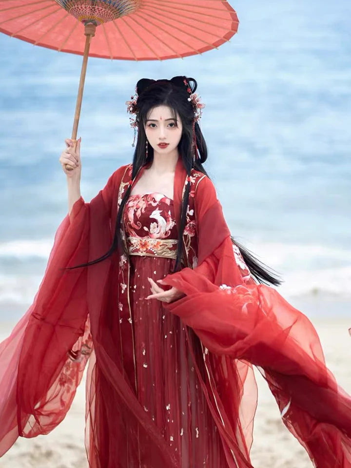 Dive into the playful charm of Playful Siren Hezi Qun, a masterpiece that harmoniously combines historical allure with a spirited twist. Adorned with intricate details, this ensemble invites you to step into a world of timeless elegance inspired by the Southern Song dynasty.