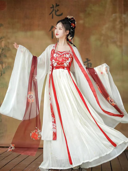 Explore the captivating charm of Alluring Hana Hezi Qun, a masterpiece that harmoniously combines historical allure with the grace of blooming hana blossoms. Adorned with intricate details, this ensemble invites you to step into a world of timeless elegance inspired by the Southern Song dynasty.