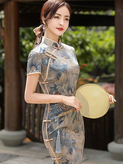 Step into timeless elegance with the Qipao, also known as cheongsam—a Chinese dress that embodies tradition, femininity, and style. Originating in the 1920s, its figure-hugging silhouette, high collar, and side slits have become iconic.