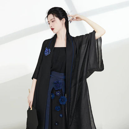 Sabina Splendor Modern Hanfu Ensemble - Timeless Elegance Revived. Illuminate your style with Sabina, a radiant fusion of modern sophistication and ancient charm. Immerse yourself in the revived elegance of our Modern Hanfu collection, capturing the essence of tradition with a contemporary touch.