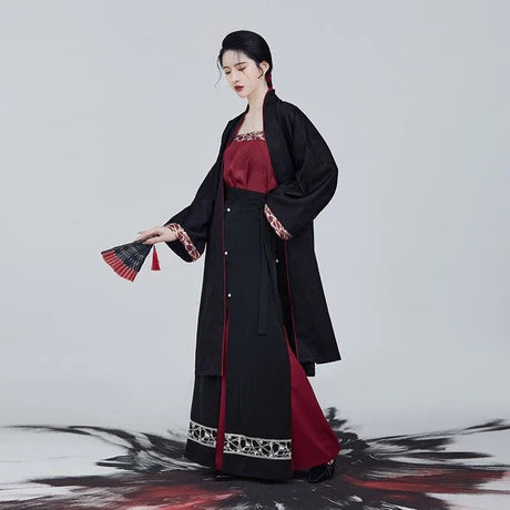 Serene Elegance Modern Hanfu Ensemble - Timeless Beauty Revived. Embrace tranquility with Serene, a modern interpretation of enduring grace. Our Modern Hanfu collection invites you to experience the charm of the past with a contemporary touch, creating a harmonious blend of sophistication and tradition.