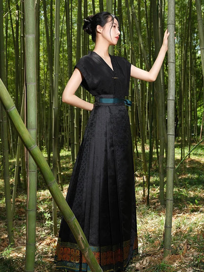 Discover the allure of Elegance in Simplicity Modern Hanfu—a harmonious blend of tradition and contemporary charm. Elevate your wardrobe with this captivating ensemble, embodying the timeless beauty of ancient Chinese fashion. This Hanfu invites you to rediscover grace and cultural richness, seamlessly blending tradition with a touch of modern sophistication.