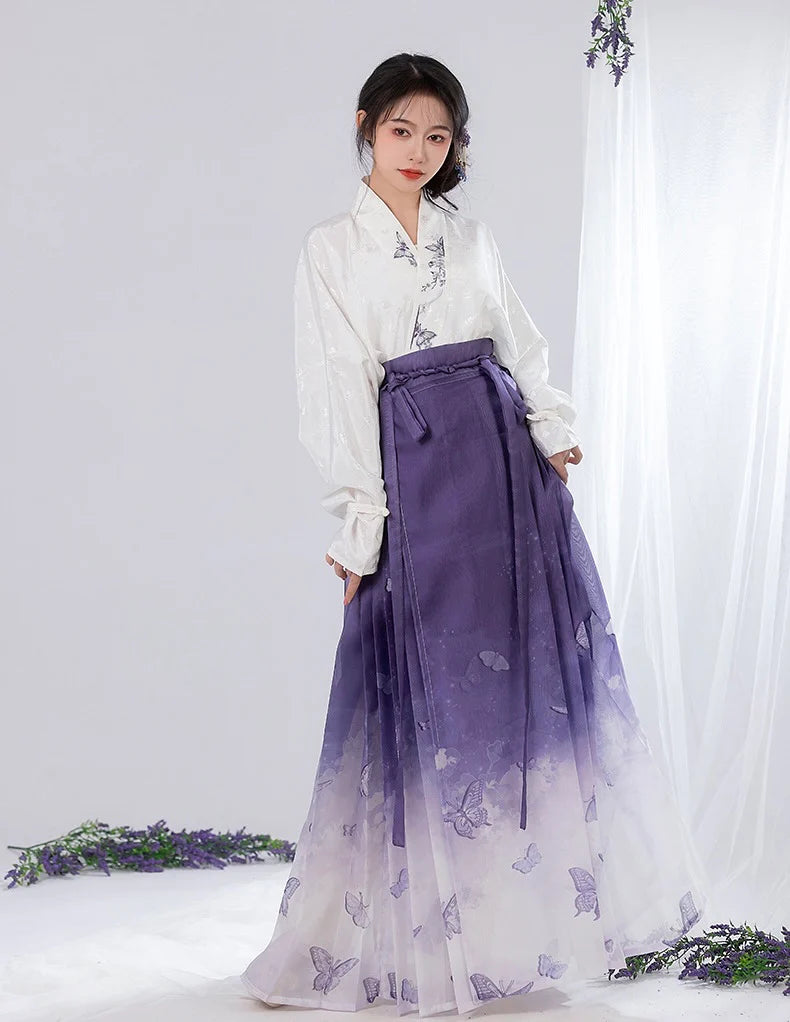 Immerse yourself in the charm of Elegant Mandarin Modern Hanfu—a perfect fusion of tradition and contemporary allure. Elevate your wardrobe with this captivating ensemble, embodying the timeless beauty of ancient Chinese fashion. Elegant Mandarin invites you to rediscover grace and cultural richness, seamlessly blending tradition with a touch of modern sophistication.