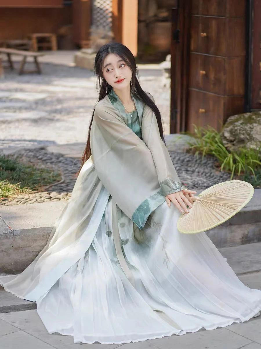 Ember Glow Qiyao Ruqun Ensemble - Song Dynasty Style. Radiate warmth and elegance with Emberlynn, perfect for themed events or adding a touch of timeless grace to your wardrobe.