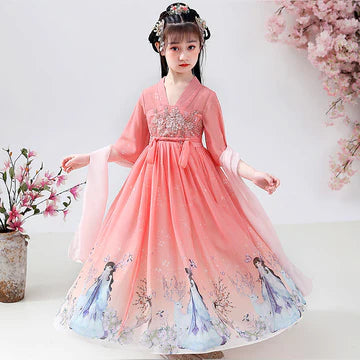 Step into enchanting elegance with Enchanting Azure Kids Hanfu – a collection that transcends clothing to foster cultural connection, imaginative play, and creative expression for your little ones.