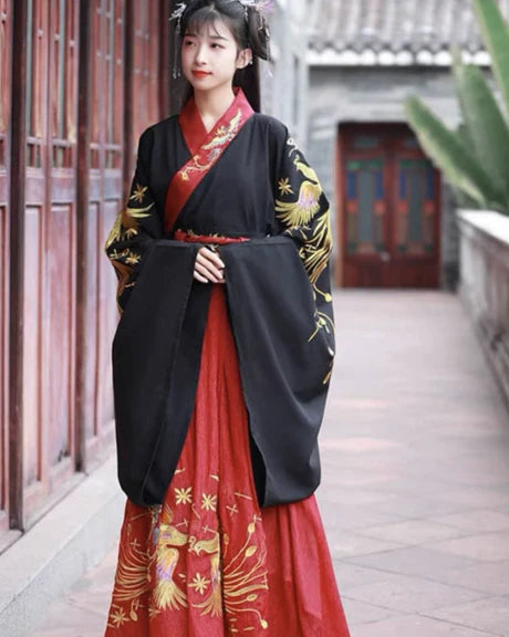 Step into the timeless allure of Radiant Maize Qiyao Ruqun from Moon Hanfu&