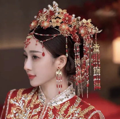 Step into elegance with the Gorgeous Beauty Chinese Wedding Accessories from Moon Hanfu&