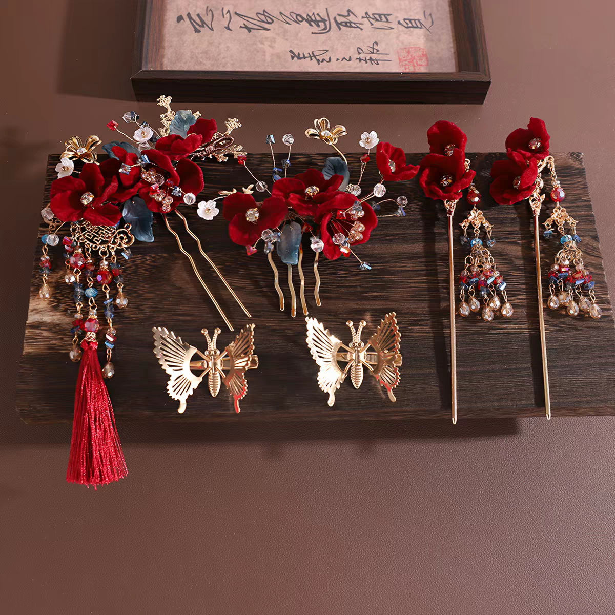 Hanfu Hair Accessories, Xiuhe Bridal Headpiece