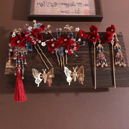 Hanfu Hair Accessories, Xiuhe Bridal Headpiece