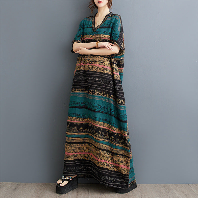 Linen Retro Pullover Oversize Dress