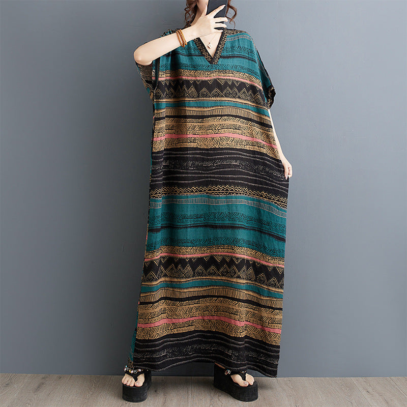 Linen Retro Pullover Oversize Dress