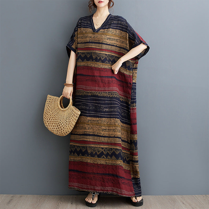 Linen Retro Pullover Oversize Dress