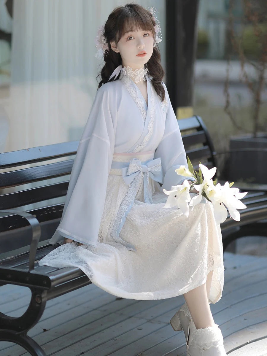 Experience timeless elegance with our Modern Hanfu, Sarah—a captivating blend of tradition and contemporary allure. This enchanting ensemble pays homage to cultural heritage while embracing the modern woman&