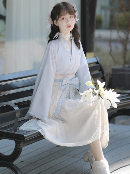 Experience timeless elegance with our Modern Hanfu, Sarah—a captivating blend of tradition and contemporary allure. This enchanting ensemble pays homage to cultural heritage while embracing the modern woman&