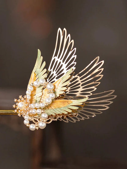 Winged Chinese Hair Clips - Add a touch of grace and charm to your hairstyle with these winged Chinese hair clips, inspired by traditional Chinese aesthetics.