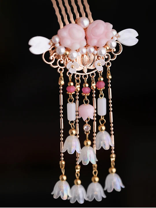 Moon Hanfu Hair Accessories Collection - Elevate your style with our exquisite collection of Traditional Chinese Style hair accessories. From hairpins to tassels, each piece is crafted to enhance your appearance. Discover the perfect adornments to express your unique elegance.