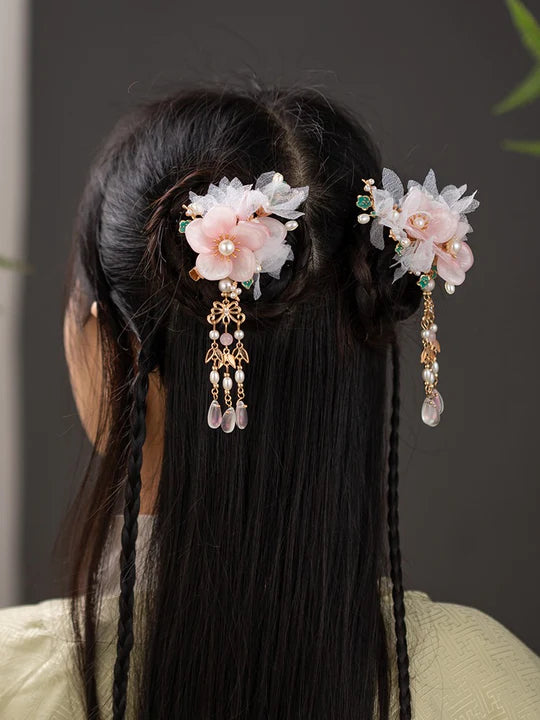 Cathy Hanfu Hair Clips - Enhance your Hanfu ensemble with the stylish and versatile Cathy Hanfu Hair Clips. Their sleek design adds sophistication and feminine charm to your hairstyle. Stay comfortable and secure throughout the day with these elegant accessories.