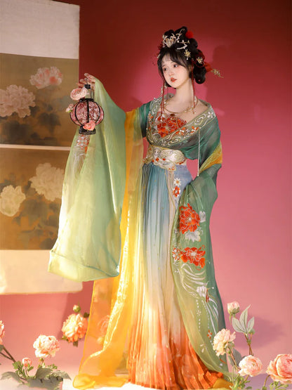 Indulge in serene elegance with the Catherine Qiyao Ruqun from Moon Hanfu&