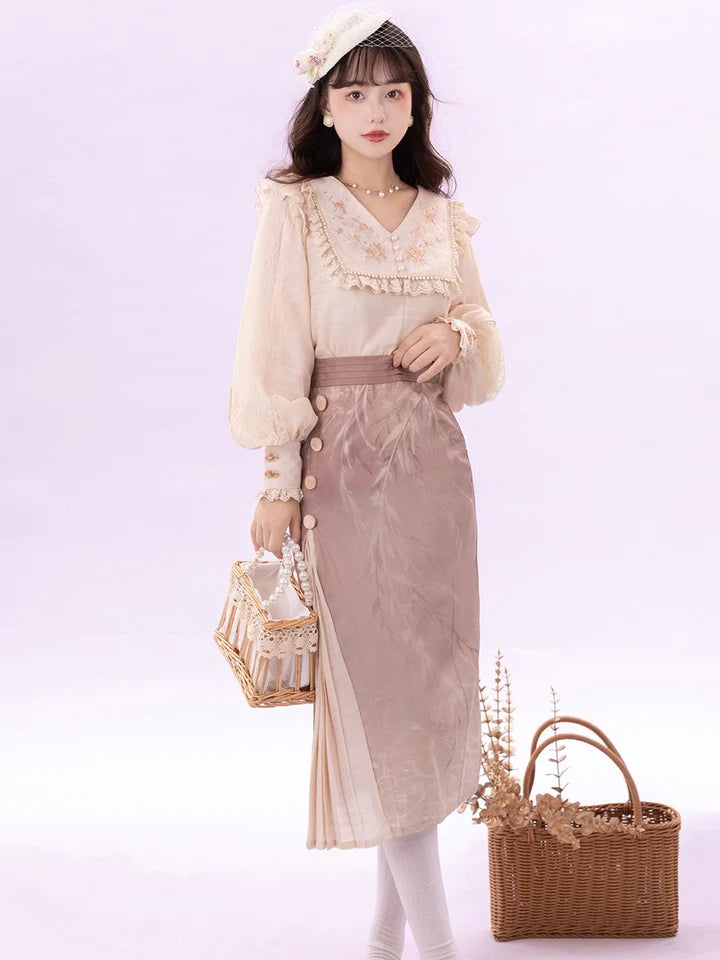 Immerse yourself in timeless allure with our Modern Hanfu, Hana—a captivating blend of tradition and contemporary sophistication. This enchanting ensemble pays homage to cultural heritage while embracing the modern woman&