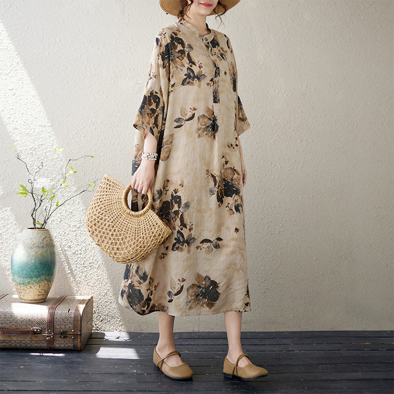 Linen Long Shirt Oversize Dress