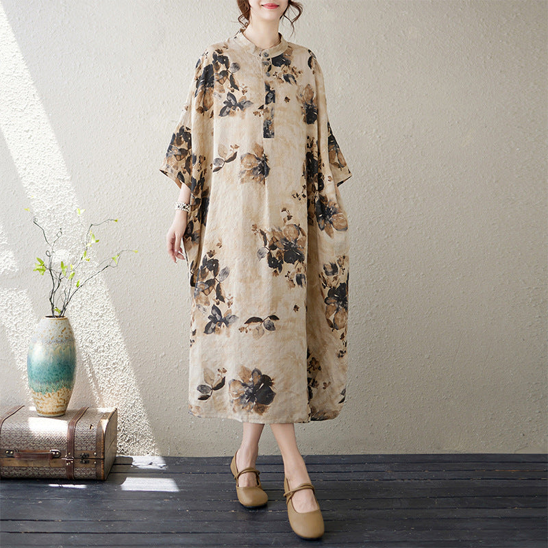 Linen Long Shirt Oversize Dress