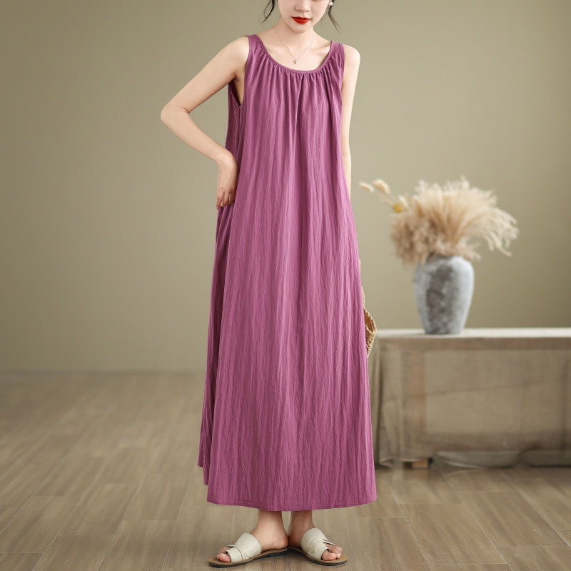 Sleeveless A-line Oversize Dress